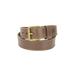 Brown Belt with Contrast Stitching and Roller Buckle