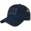 RapDom Thin Blue Line Embroidered Operator Mens Cap [Navy Blue - Adjustable]