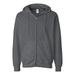 Independent Trading Co. Midweight Full-Zip Hooded Sweatshirt SS4500Z Charcoal XL