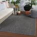 Gray 0.25 in Area Rug - Nikki Chu Geometric Dark Indoor/Outdoor Area Rug Polypropylene | 0.25 D in | Wayfair RUG150956