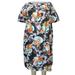 A Personal Touch Women's Plus Size Square Neck Lounging Dress - Tropical Paradise - 3X