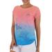 Guy Harvey Womens Ombre Dolphin Short Sleeve