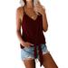 Women Boho Sleeveless Cami Baggy Vest Top Beach Holiday Strap Tank Tops Ladies Sleeveless Summer Causal Cami Blouse T-Shirt Vests Tie-Dye Tank Tunic Tops Blouse Tee