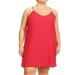 Women's Solid Basic Casual Sleeveless Racerback Slip Plus Size Short Dress Made in USA