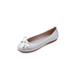 LUXUR Womens Ballerina Ballet Dolly Pumps Ladies Flat Loafers Comfy Shoes Girls Dress Shoes