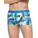 Calvin Klein NB2225 Mens Multicolor Stretch Low Rise Trunk Single Pack Underwear (Blue Camo,S)