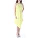 RACHEL ROY $119 Womens New 7112 Yellow Asymmetrical Hem Shift Dress XS B+B