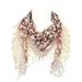 WrapablesÂ® Embroidered Floral Lace Triangle Scarf, Pink and Burgundy