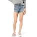 Signature by Levi Strauss & Co. Juniors' Curvy High Rise Cut-Off Shortie Shorts