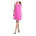 TRINA TURK Womens Pink Sleeveless Cowl Neck Above The Knee Shift Dress Size 0