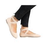 Women's Ankle Strap Ballerina Ballet Flats Casual Comfy Party Round Toe Shoes