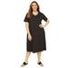 Catherines Women's Plus Size Mayfair Park A-Line Dress
