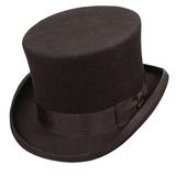 Scala Classico Men's Wool Felt Topper Hat M Brown