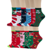 12 pairs Kids Girls Boys X-mas Christmas Holidays Novelty Crew Socks