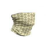 Floral Neck Gaiter, Foliage Leaves with Blossoms, Unisex, Reseda Green Brown Cream, by Ambesonne