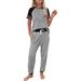 Sexy Dance 2 Pcs Women Tracksuit Elastic Waist Drawstring Jogging Suit Ladies Sports Sweatpants Workout Tops Set Sports Outfits Athletic Activewear Fitness Yoga Set Gray L(US 12-14)