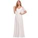 Ever-Pretty Women A-Line Sexy V-Neck Prom Party Dresses for Women 07871 Cream US6