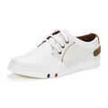 Bruno Marc Mens Mesh Leather Sneakers Casual Shoes Slip On Lace Up Waking Shoes Ny-03 White 7