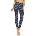 YDX juniors athleisure Mesh Yoga Pants high-Rise Gym Leggings Bottoms only Blue Camo Tall Size Large