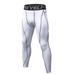 Men Compression Fitness Pants Tights Casual Bodybuilding Male Trousers Brand Skinny Leggings Quik Dry Sweatpants Workout Pants White M