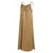 Maison De Ines Womens Gold Ruche Front Midi Slip Dress