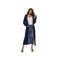 SUPERHOMUSE 1Pc New European Women Long Cardigan Plus Size Thick Kimono Long Sleeve Sweater Loose Asymmetrical Hem Women Outerwear Black Gray