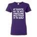 My Daughter Has The Most Awesome Mother Mother's Day Womens Graphic T-Shirt, Purple, Small