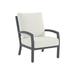 Tropitone Muirlands Patio Chair w/ Cushions in Gray/Brown | 39.5 H x 27.5 W x 33 D in | Wayfair 612011_GPH_Canvas Natural