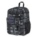 Big Student Backpack Bag School BLACK CHEVRON STRIPE