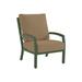 Tropitone Muirlands Patio Chair w/ Cushions in Green/Brown | 39.5 H x 27.5 W x 33 D in | Wayfair 612011_WLD_Canvas Heather Beige