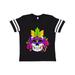 Inktastic Mardi Gras Skull with Masquerade Mask Child Short Sleeve T-Shirt Unisex