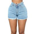 Skinny Denim Shorts Pants Women Distressed Shorts Denim Trousers Jeans Shorts Pants Knee Length Ladies Ripped Holes Cropped shorts