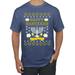 Happy Hanukkah Ugly Christmas Sweater Men's Graphic T-Shirt, Vintage Heather Blue, 3XL