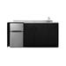 Summit Appliance 3.2 Cubic Feet cu. ft. Mini Fridge w/ Freezer Kitchenette Stainless Steel in Black/Gray | 34 H x 71.75 W x 23.75 D in | Wayfair