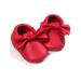 Babula Baby Girl Bowknot Fringed Kids Leather Soft Soled Crib Shoes