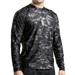 Aqua Design Rash Guard Men: UPF 50+ Long Sleeve Rashguard Swim Shirts for Men: Black Water size X-Large