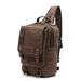 Sling Bag Crossbody Shoulder Chest Rucksack Vintage Urban Outdoor Travel Backpack for Women Men Brown