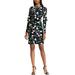 American Living Womens Floral Ruffle Cocktail Dress