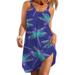 UKAP Women Beach Sundress Sleeveless Summer Shirt Dress Beach Cover Up Dress for Ladies Casual Baggy Kaftan Short Dress