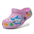 Girls Boys Clogs Shoes Cartoon Slides Sandals Little Kids Slip-on Garden shoes Lightweight Beach Pool Shower Slippers, Pink 34