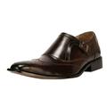 LIBERTYZENO Monk Strap Mens Leather Formal Business Wingtip Brogue Dress Shoes