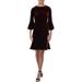 Lauren Ralph Lauren Womens Velvet Ruffle-Trim Cocktail Dress