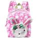 Baby backpack, 3D cute rabbit kids backpack, and girls kindergarten backpack, oxford cloth school bag cartoon animal rabbit pattern baby kids school bag (pink)