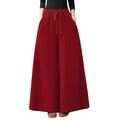 ZANZEA Womens Casual Vintage Elastic Waist Harem Pants Solid Loose Long Trousers