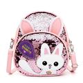 Wassery Little Girls Shoulders Bag Kitten Embroidered Sequins Zipper Closure Backpack