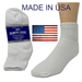 Creswell 12 Pairs White Diabetic Ankle Socks 13-15 King size Size MADE IN U.S.A