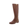 Michael Michael Kors Women's Shoes Frenchie Leather Closed Toe Knee High Fash...