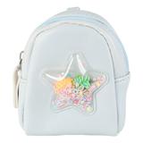 Winnereco Mini Keychain Card Holder Women Schoolbag Wallet PU Money Bag (Lake Blue)