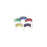 Happy New Year Glitter Multicolor Tiaras (12 Pack) - New Year Eve Party Supplies