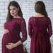 Pregnant Women's Lace Maternity Dress Maxi Gown Photography Photo Clothes